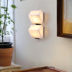 Alabaster Wall Lamp Sculptural Cubes