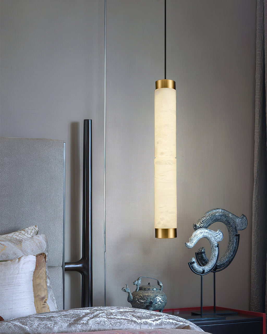 Plotuvyi Modern Strip Alabaster Pendant Light