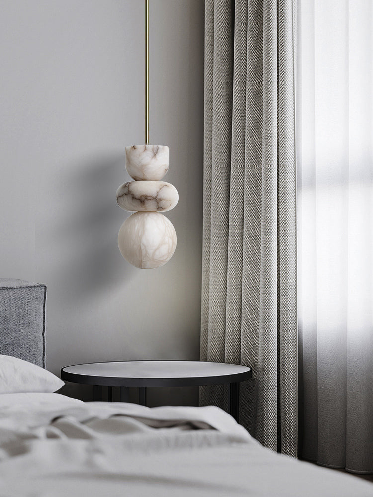 Rauduvyn Modern Totem Alabaster Pendant Light