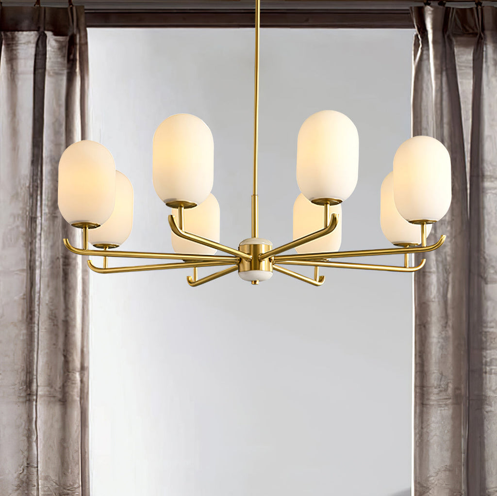 Sifuvyn Modern Geometric Glass Chandelier