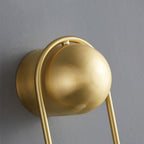 Wall Lamp with Brass Loop Frame and Glass Globe