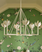 Alberto Modern Minimalist Floral Brass Chandelier