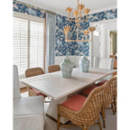 Alberto Modern Minimalist Floral Brass Chandelier