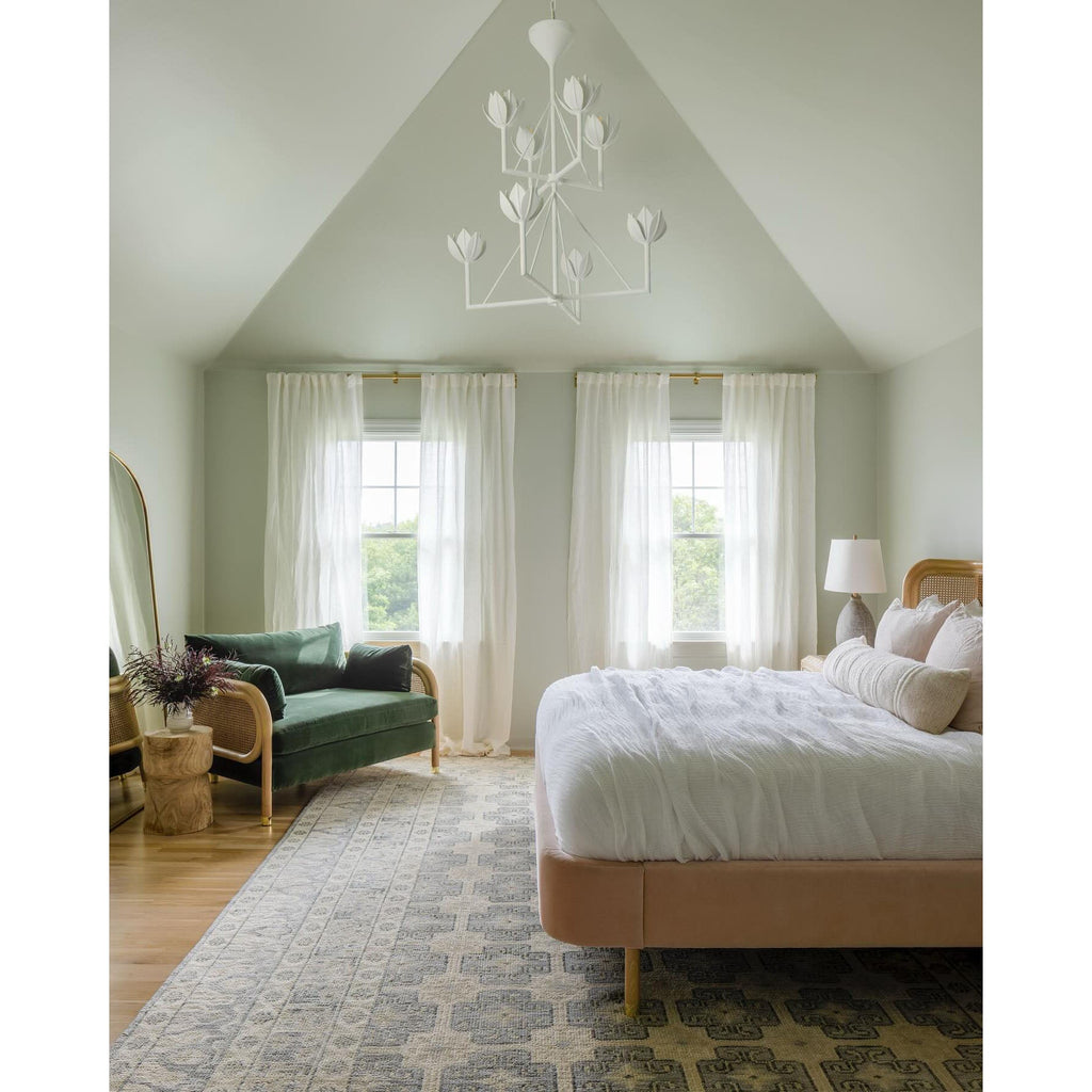 Alberto Modern Minimalist Floral Brass Chandelier