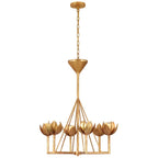 Alberto Modern Minimalist Floral Brass Chandelier