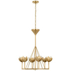Alberto Modern Minimalist Floral Brass Chandelier