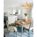 Alberto Modern Minimalist Floral Brass Chandelier
