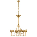 Alberto Modern Minimalist Floral Brass Chandelier
