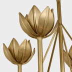 Alberto Modern Minimalist Floral Brass Chandelier