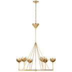 Alberto Modern Minimalist Floral Brass Chandelier