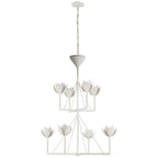 Alberto Modern Minimalist Floral Brass Chandelier