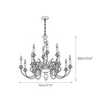 Waegnuvyn Traditional Candle  Metal Chandelier