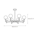 Vatnuvyi Minimalist Globe Glass Chandelier