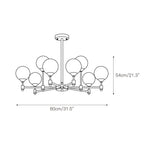 Vatnuvyi Minimalist Globe Glass Chandelier