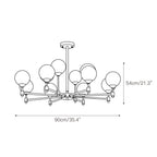 Vatnuvyi Minimalist Globe Glass Chandelier