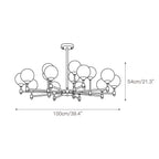 Vatnuvyi Minimalist Globe Glass Chandelier