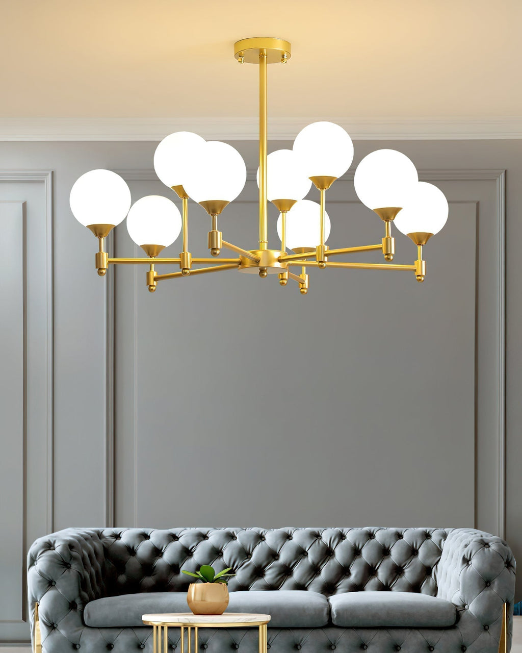 Solara Elegant Glass Chandelier - Kingsley Beaumont