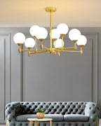 Solara Elegant Glass Chandelier - Kingsley Beaumont