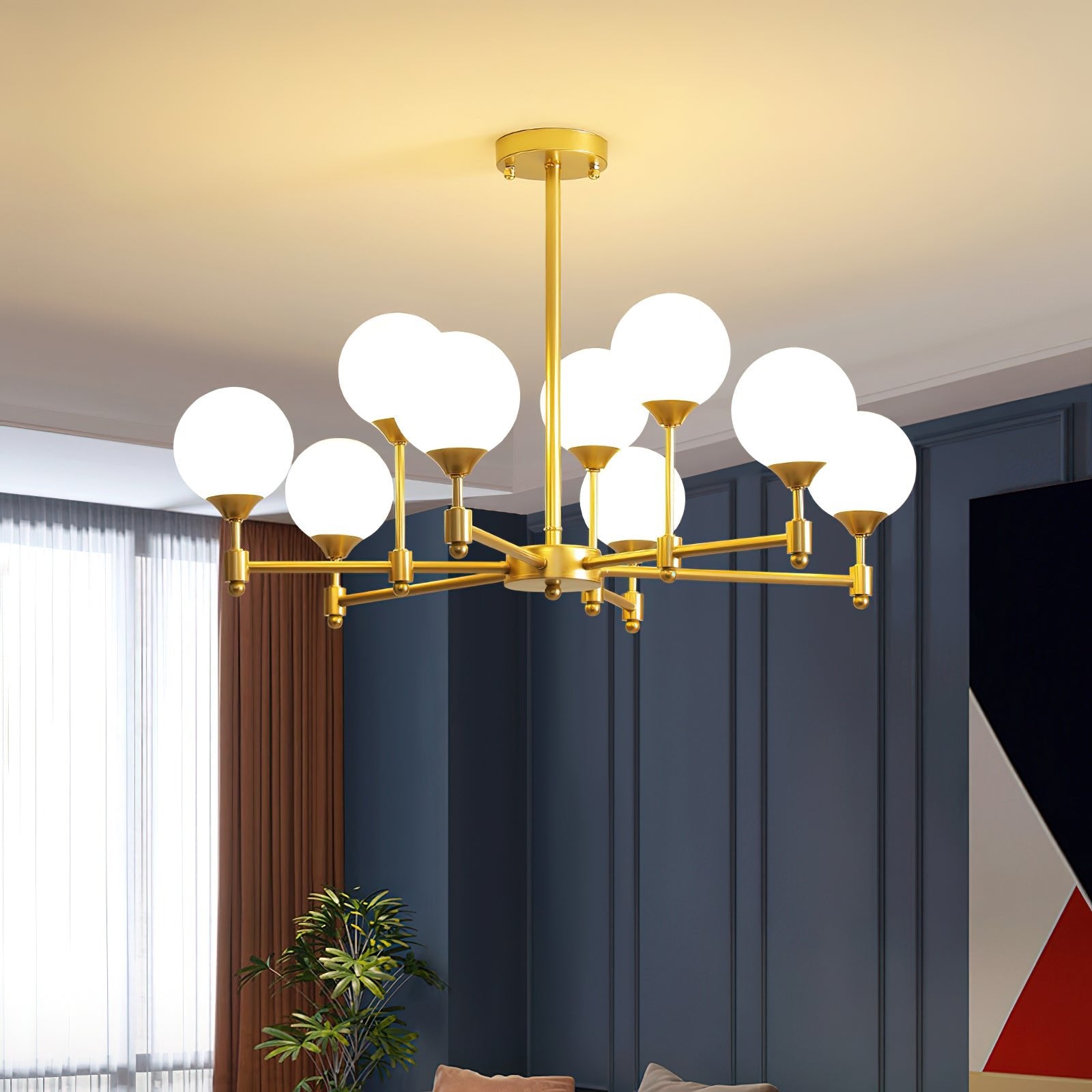Solara Elegant Glass Chandelier - Kingsley Beaumont