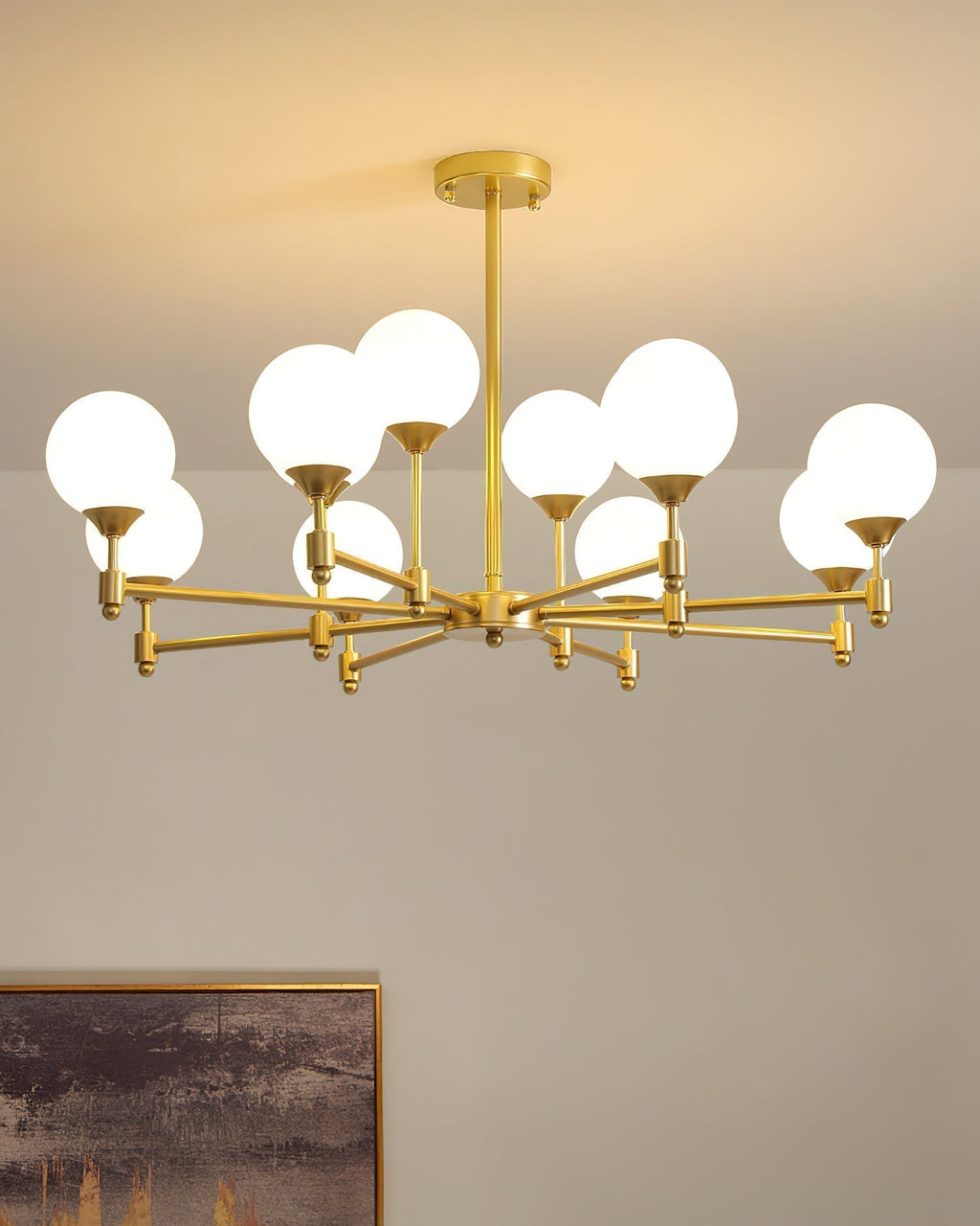 Solara Elegant Glass Chandelier - Kingsley Beaumont