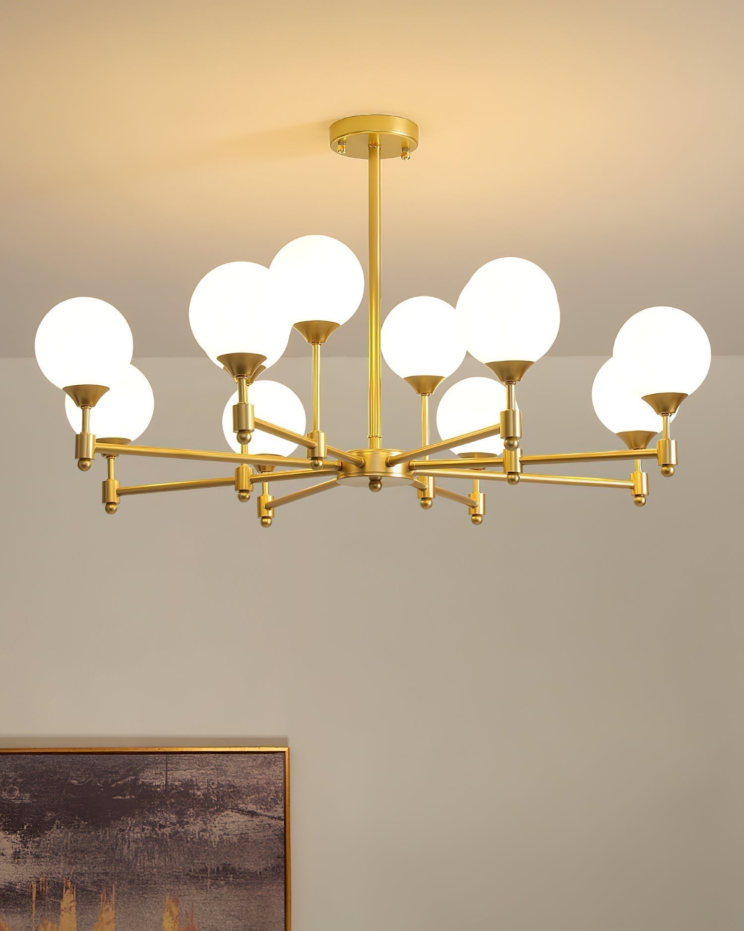 Solara Elegant Glass Chandelier - Kingsley Beaumont