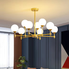 Vatnuvyi Minimalist Globe Glass Chandelier