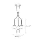 Zoruvyi Modern Minimalist Ball Drop Glass Chandelier