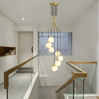 Zoruvyi Modern Minimalist Ball Drop Glass Chandelier