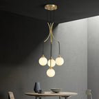 Zoruvyi Modern Minimalist Ball Drop Glass Chandelier