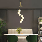 Zoruvyi Modern Minimalist Ball Drop Glass Chandelier