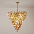 Aurora Chandelier Amber Empire Prism