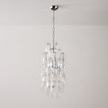 Aurora Chandelier Amber Prism Long Cascading Glass Vintage