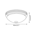 Povio Glass Flush Mount Ceiling Light