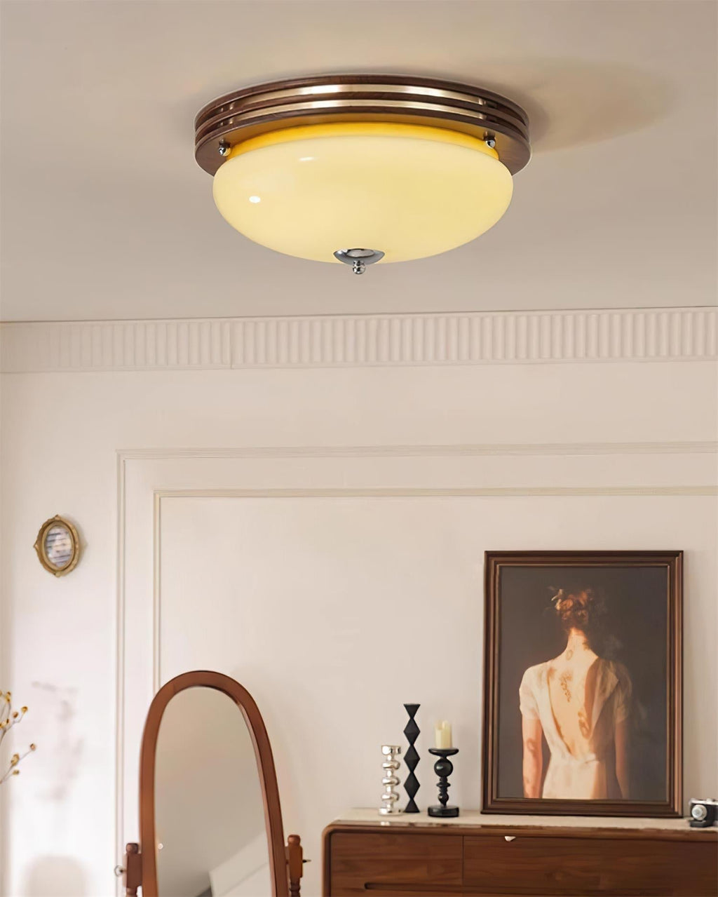 Povio Glass Flush Mount Ceiling Light