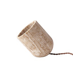 Mysilarae Tapered Block Travertine Table Lamp