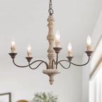 Fljotuvyi Individual Creativity Wood Metal Chandelier