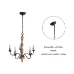 Fljotuvyi Individual Creativity Wood Metal Chandelier