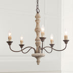 Fljotuvyi Individual Creativity Wood Metal Chandelier