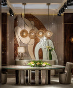 Himinuvyn Nordic Modern Metal Crystal Chandelier