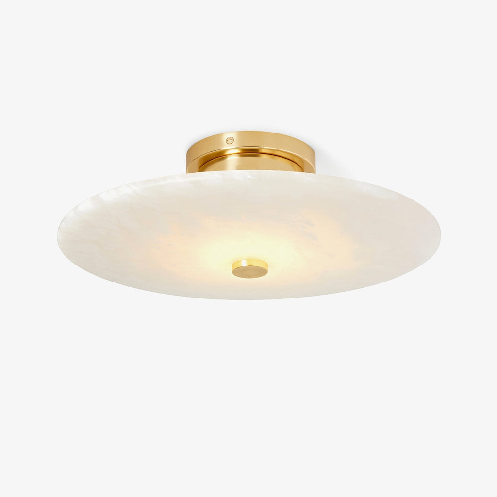 Jarnbruvyn Modern Brass Alabaster Ceiling Light
