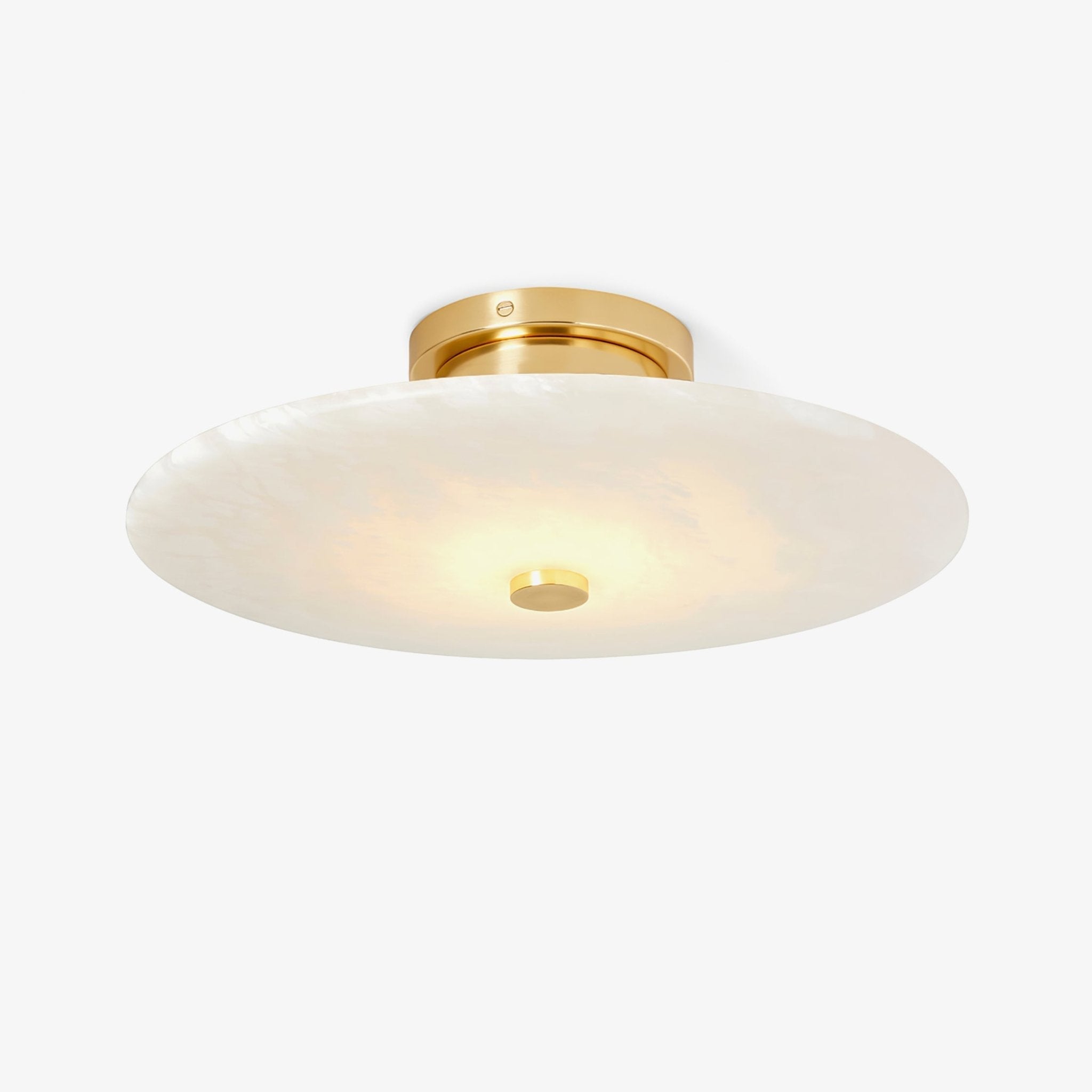 Jarnbruvyn Modern Brass Alabaster Ceiling Light