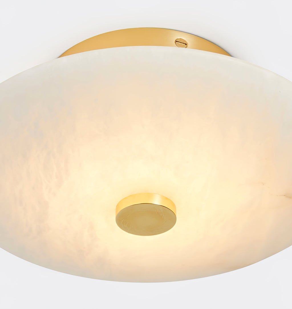 Jarnbruvyn Modern Brass Alabaster Ceiling Light