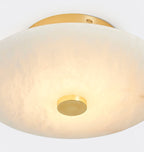 Jarnbruvyn Modern Brass Alabaster Ceiling Light