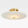 Jarnbruvyn Modern Brass Alabaster Ceiling Light