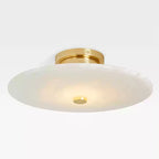 Jarnbruvyn Modern Brass Alabaster Ceiling Light