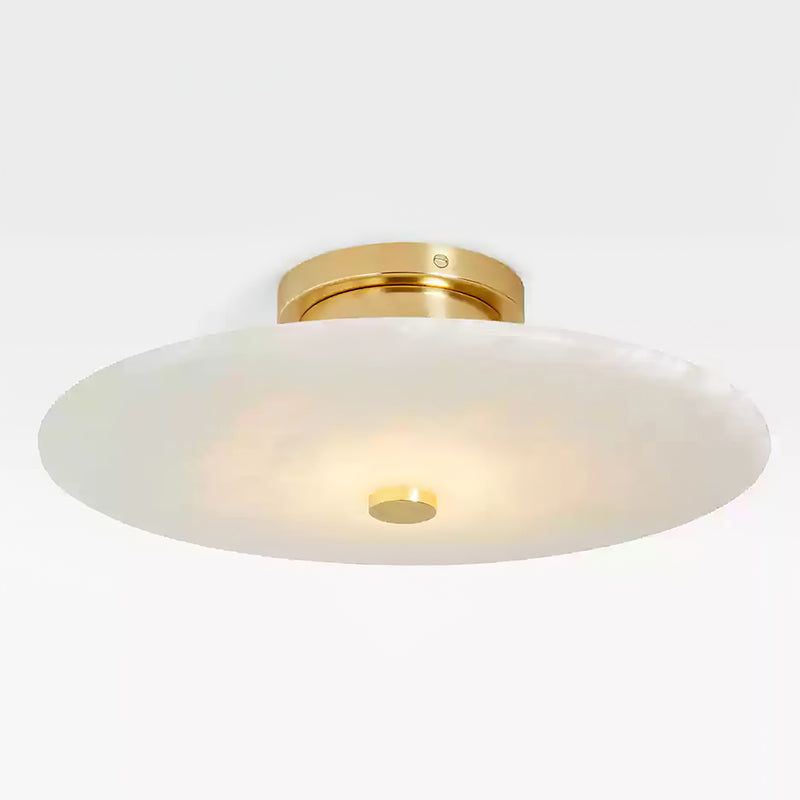 Jarnbruvyn Modern Brass Alabaster Ceiling Light