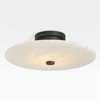 Jarnbruvyn Modern Brass Alabaster Ceiling Light