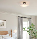 Jarnbruvyn Modern Brass Alabaster Ceiling Light