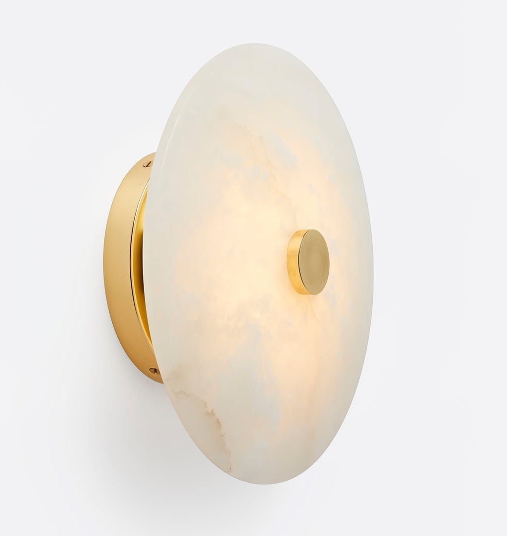 Jarnbruvyn Modern Brass Alabaster Ceiling Light