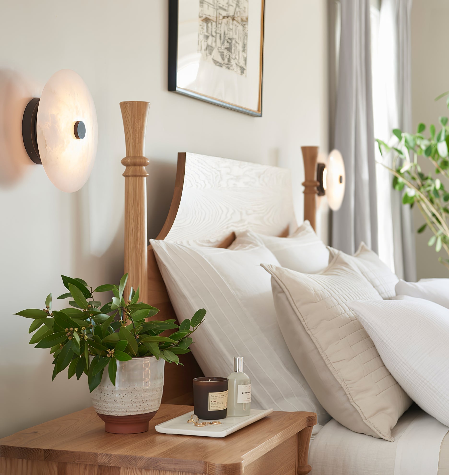 Clio Alabaster Ceiling Light